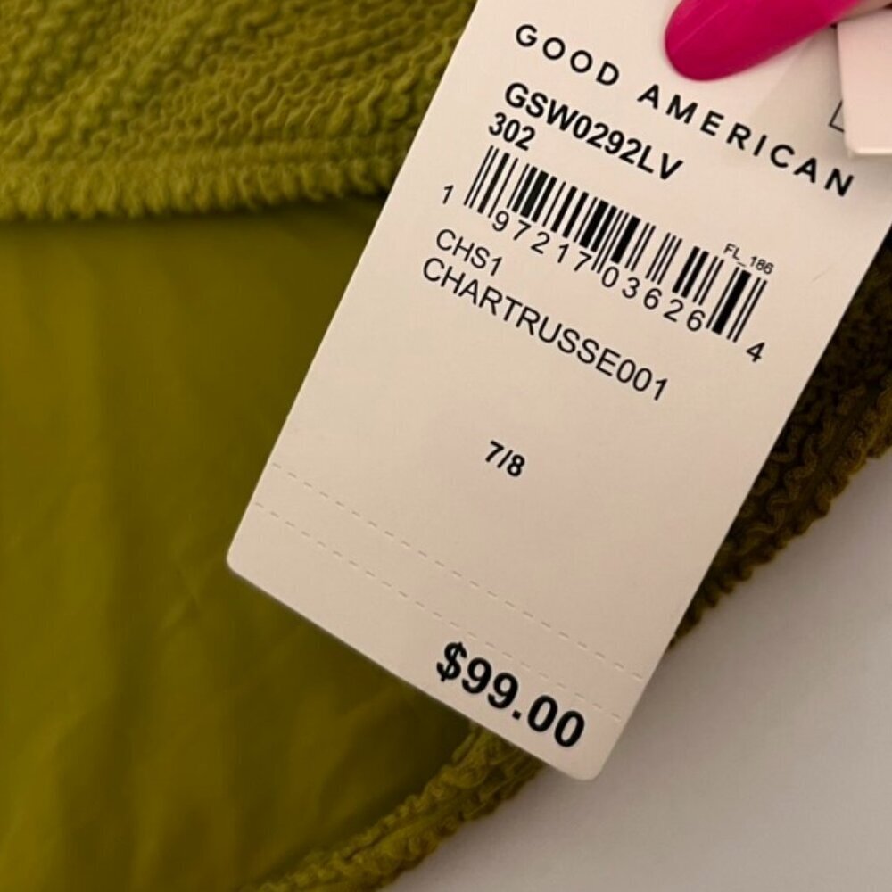 NWT Good American Green Always Fit Monokini Swimsuit - Picture 5 of 9